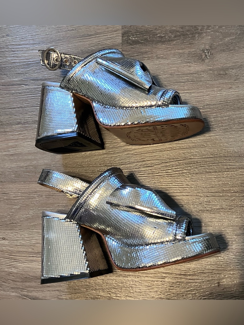 John Fluevog Rachel Burke Disco Shoes Like New size 8 - Picture 3 of 4
